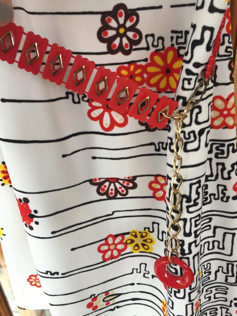 Close-up view of vintage 1960s chain belt Close-up view of vintage 1960s chain belt