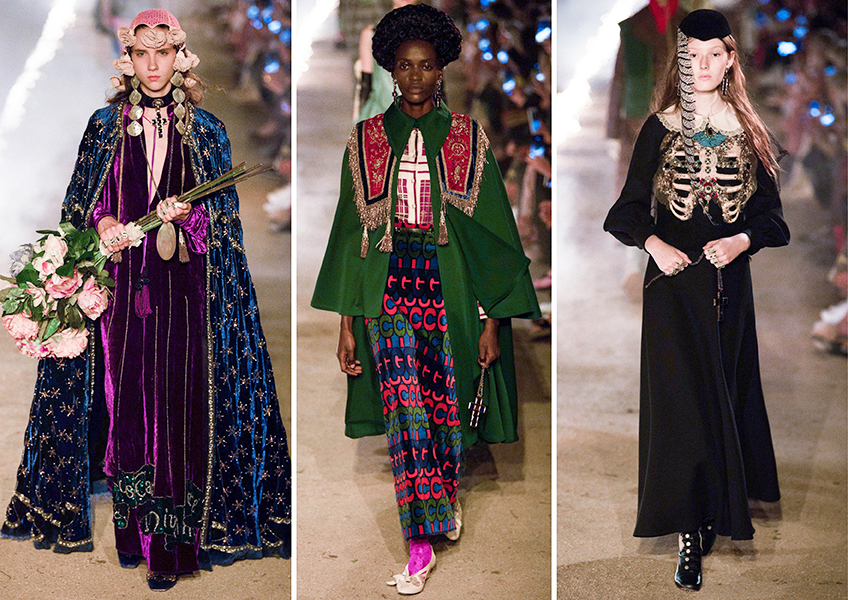 Goth Gucci fashion models